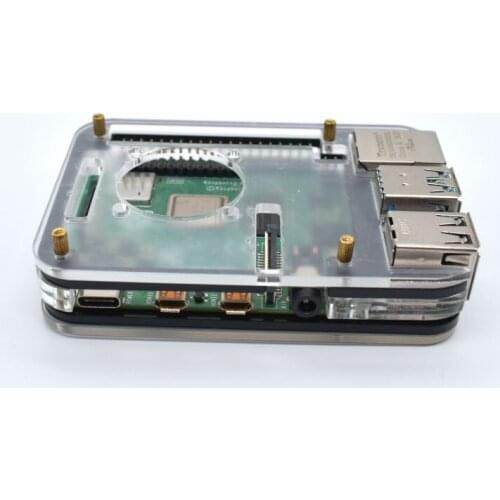 Custom Alec Materials New Fashion Transparent Raspberry Pi 4 Case With Fan