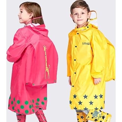 Plastic Raincoat Cover Rain Coat Kids Suit Gear Girls Lluvia Regenmantel Women Rainwear Poncho Waterproof Outdoor Kids B50