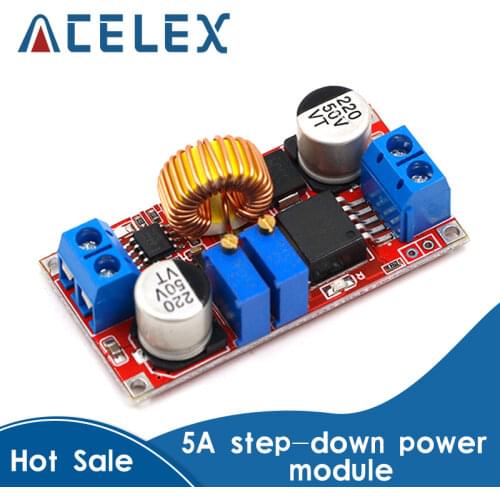 5A Adjustable DC-DC CC CV Lithium Battery DC Step Down Charger Board Power Supply Converter XL4005E1 5-32V to 0.8-30V LED Driver