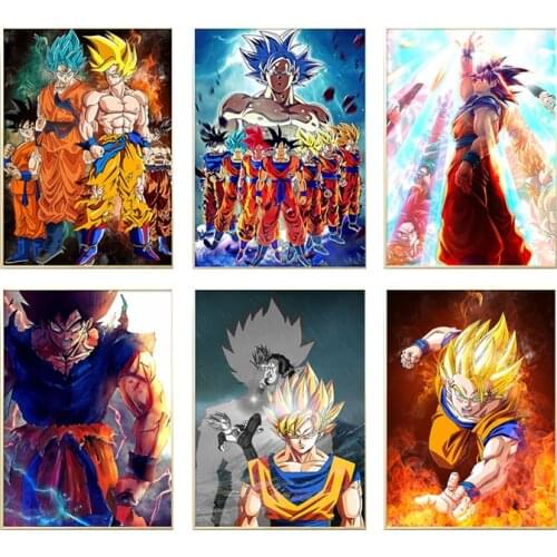 Dragon Ball Super Japanese Anime Poster Goku Mural Wall Art Canvas Painting Picture Living Room Home Decoration Cuadros