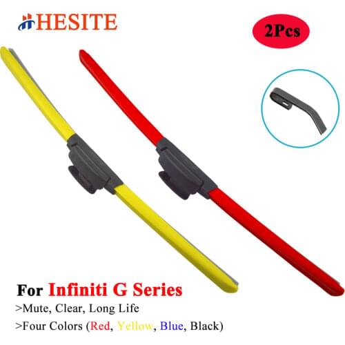 HESITE Colorful Hybrid Wiper Blades For Infiniti G Series G25 G35 G537 Coupe Sedan Convertible Sport 2D 4D 2011 2018 2019 Models