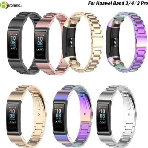 Stainless Metal Wrist Strap For Huawei band 3 / band 3 pro Smartwatch Wristband Sport Bracelet watchBand For Huawei band 4 pro