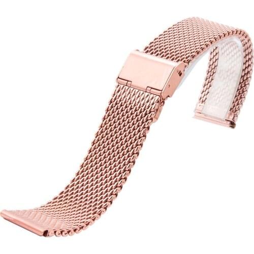 16mm 18mm 20mm 22mm Milan net belt watch with stainless steel strap, webbing Wristband Bracelet free postage for men and women