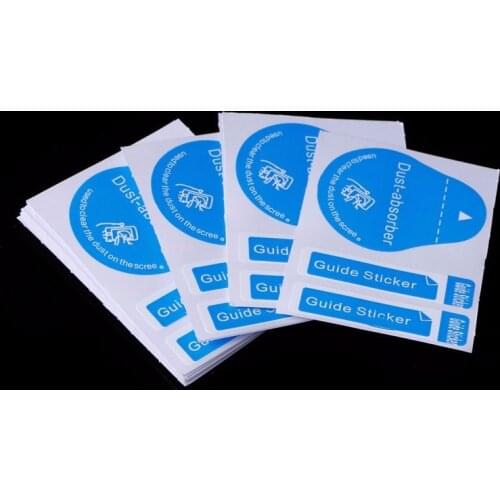 50pc Dust Absorber Tempered Glass Screen Protectors Mobile Phone Dust Cleaning Guide Sticker Tablet PC Screen Cleaner