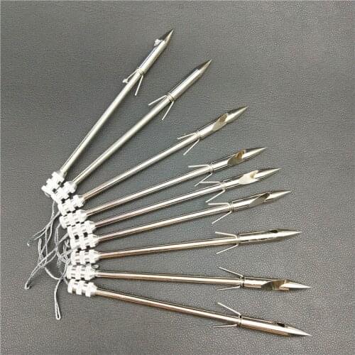 10pcs powerful Hunting Arrow Fishing Tips Archery Broadhead Fishing Darts for Slingshot Steel Arrowhead For Shooting Sling shot