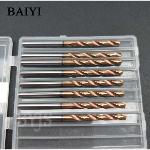 10pcs Carbide Alloy Drill Twist Coated Drill Bits 2.8mm Super Hard Stainless Twist Bit Straight Handle Solid Monolithic Drill