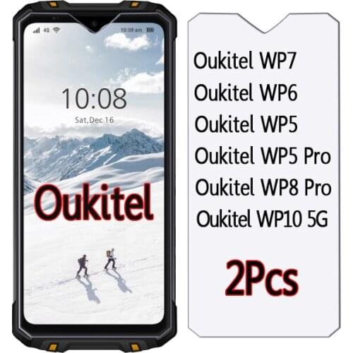 2-1PCS For Oukitel WP7 WP6 WP10 5G Tempered Glass 9H High Quality Screen Protector For Oukitel WP5 WP8 Pro Smartphone Glass Film