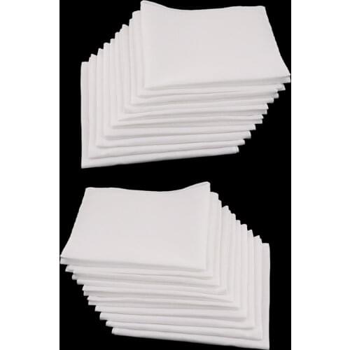 20pcs White blank Handkerchiefs 100% Cotton Square Soft & Washable Gentle Hanky Childrens graffiti Blank handkerchief 28 x 28cm