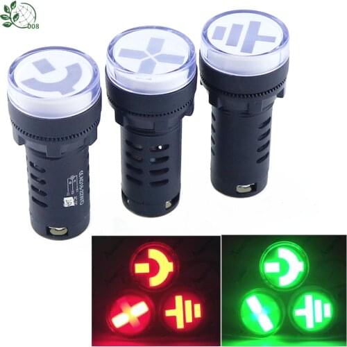 22mm mounting hole isolating switch position round indicator lights double color signal lamp AD16-22W/G 12V 24V 110V 220V 380V