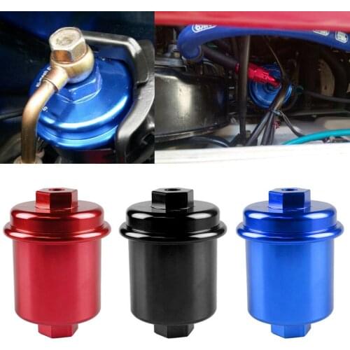 62MM Aluminum High Flow Performance Petrol Gas Gasoline Liquid Fuel Oil Filter Automobiles Filters Auto Replacement Parts