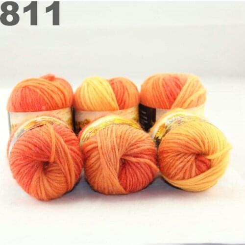 6x50gr Skeins NEW Chunky Hand Coarse Knitting Scores wool yarn 811
