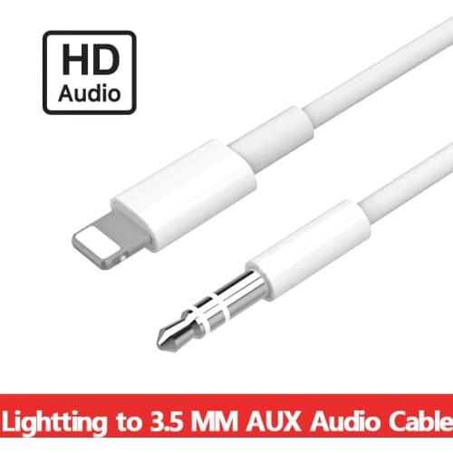 Adapter Audio Cable for Apple 7/8/x/11/12 Car Audio Adapter Cable Aux Lightting to 3.5mm Adapter Audio Cable
