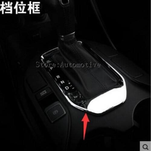 Accessories FIT FOR 2013 2014 2015 2016 for HYUNDAI SANTA FE IX45 Chrome Shift Gear Panel Trim Frame Cover Auto A/T