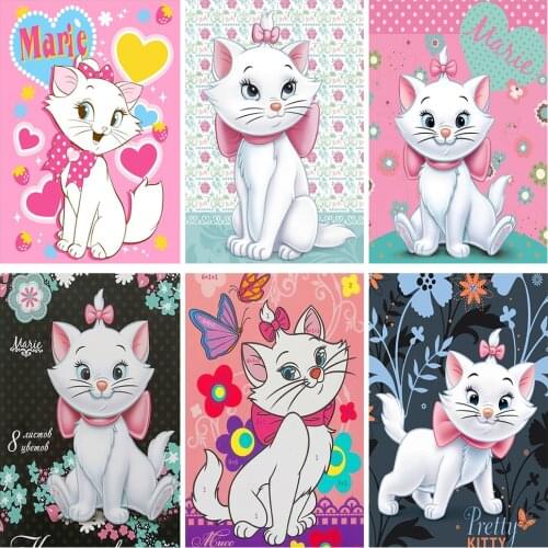 Disney 5d Diy Diamond Painting Cartoon Animal Cute Cat Cross Stitch Kit Inlaid Diamond Mosaic Home Decoration Painting