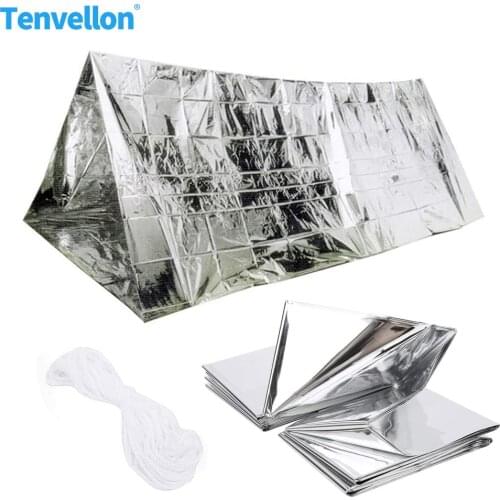 Camping Emergency Tent Waterproof Emergency Shelter Survival Rescue Blanket Foil Thermal Space First Aid Rescue Military Blanket