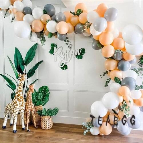 White Gray Balloons Birthday Baby Shower Backdrop 100Pcs Diy Balloon Garland Arch Kit Weddings Party Decoration Balloons