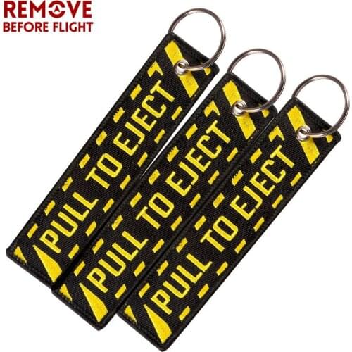 Pull To Eject Aviation Gift Keychain Embroidered Key Chain Fashion Car Key Chains Embroidery Key Chain Key Fob Keychain 3PCS/LOT