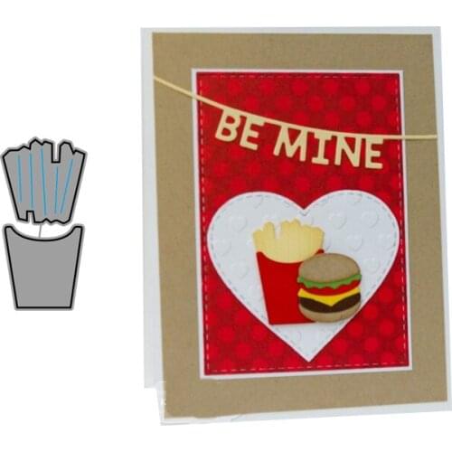 CH french fries Stitched Metal Cutting Die DIY Scrapbooking Craft Embossing Making Stencil Template