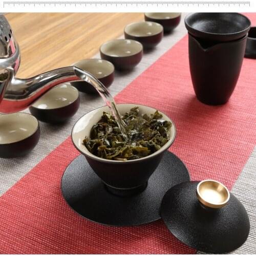 Gaiwan Teacup Ceramic Set Tea Bowl Stoneware Hand Grab Pot Household Tea Making Device