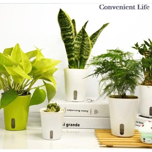 Automatic Self Watering Flower Plants Pot Put In Floor Irrigation For Garden Indoor Home Decoration Gardening Flower Pots