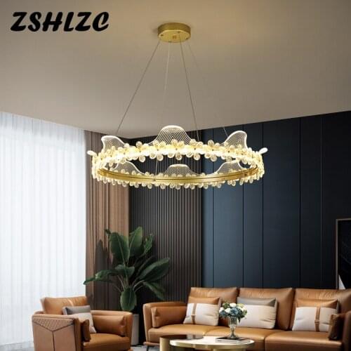 Hot Sale Modern Led Chandeliers Home Fixtures Lamps for Living Dining Study Room Bedroom Kitchen Indoor Lighting Gold Chandelier