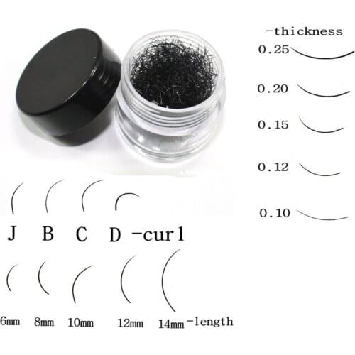 J B C D Curl Individual Black False Eyelash Extension Eye Lashes Makeup Tools Choose 1 Pot