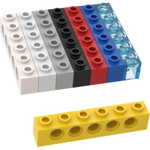 BuildMOC Compatible Assembles Particles 3894 Brick 1 x 6 For Building Blocks Parts DIY LOGO Educational Tech Parts Toys