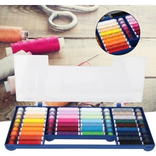 Sewing Box 32 Color 64 Sewing Thread Kit Storage Box Sewing Machine Accessories Fabric Craft Mom Christmas Gifts Sewing Set