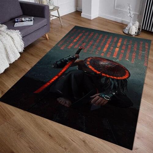 Samurai Patterned Rug,Fan Carpet,Teen' Rug Kids Room Rug Non Slip Floor Rug, popular Rug Modern Rugs,Themed Rug