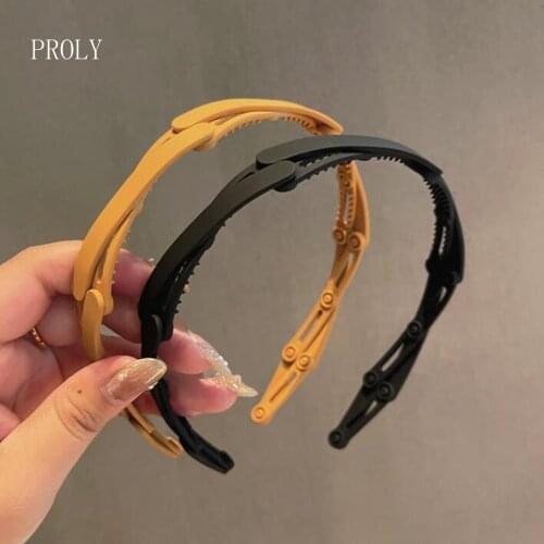 PROLY Fashion Plastic Hairband Summer Portable Adjustable Headband For Women Girls Casual Headwear Hair Accessories Wholesale