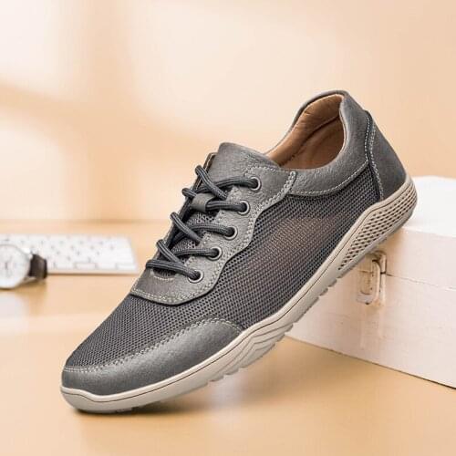 Men Casual Shoes Leather Fashion Men Sneakers Handmade Breathable Mens Casual Shoes Breathable Walking Sneakers
