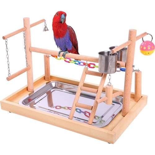 Bird Perches Nest Play Stand Gym Parrot Playground Playgym Playpen Playstand Swing Bridge Wood Climb Ladders Wooden Conures