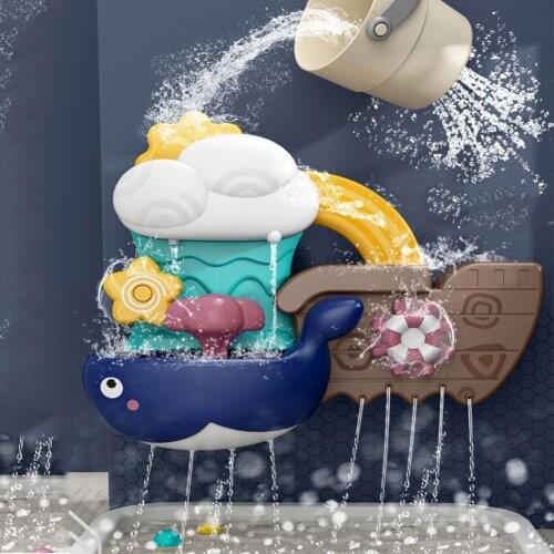 Bath Toy Cartoon Animal Shape Stress Relief Detachable Baby Water Spray Sprinkler Toy for Infant Accessories
