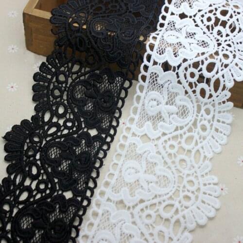 2 Yards Wide Water Soluble Lace Accessories for Handwork Bedding Curtain Apparel High-quality Milk Silk Thread Embroidery Lace