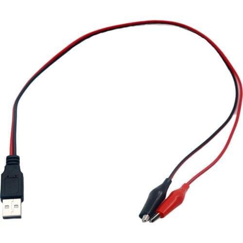 10pcs USB Male to Alligator Clips USB Tester Detector Voltage Meter Ammeter Test Wire Adapter Cable 50cm