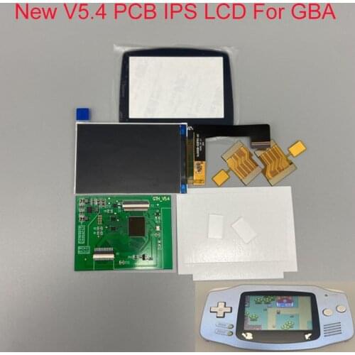 V5.4 PCB IPS LCD Screen For GBA Highlight Brightness LCD For GBA Cut-free shell No welding Original Size Screen