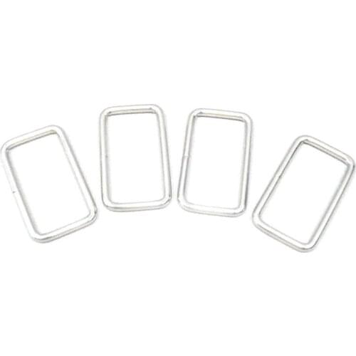 1 1/2 Inch Zinc Alloy Square Rings 38mm inner width Silver Rectangle Buckles 50pcs/lot