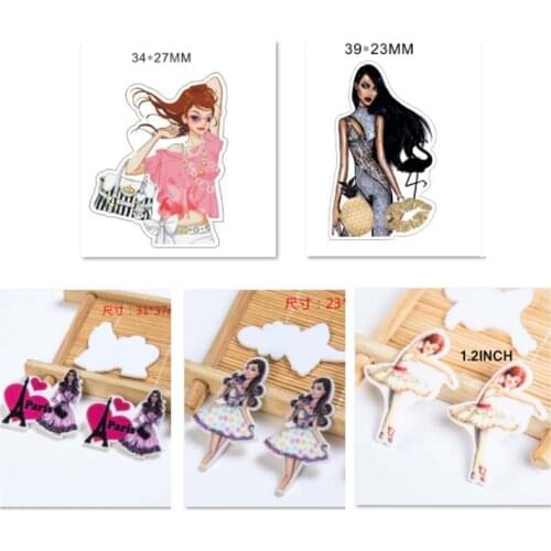 30pcs/50pcs cartoon Girl plastic flat back planar resin diy decoration crafts accessories JOR76