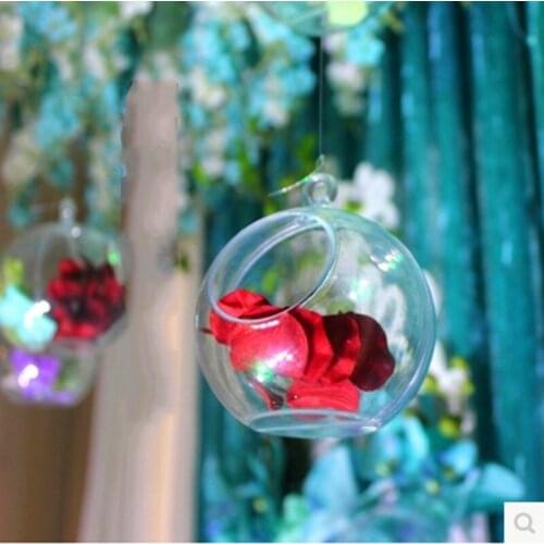 30 PCS Transparent Acrylic Ball Vase Bowl Hanging Mount Flower Plant Candle Container Home Wedding Party Christmas Decoration