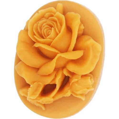 3D Rose with leaf Silicone Soap mold DIY Hangmade Craft 3d soap molds S552