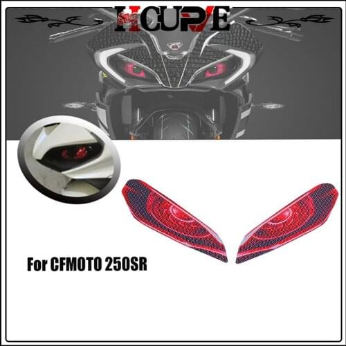 Motorcycle 3D Front Fairing Headlight Guard Sticker Head light protection Sticker For CFMOTO 250SR 250 SR