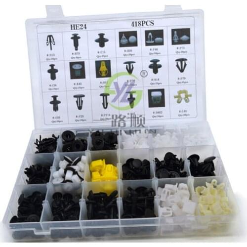 418Pcs Car Plastic Plug Trim Clip Door Bumper Fender Fastener Pin Rivet Assortment Kit For Honda Isuzu Mazda Toyota Mitsubishi