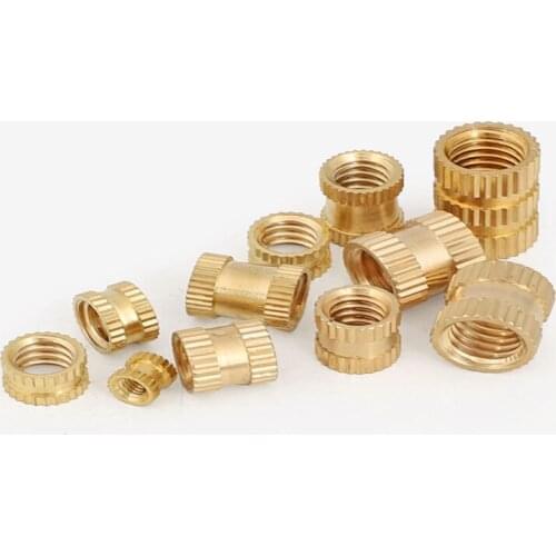 50pcs M1.4m1.6m2m3 copper knurled nut inlay embedded parts