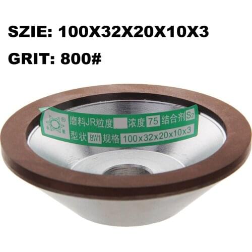 800# outside dia 4in 100x32x20x10x3mmt grit resin diamond grinding wheels