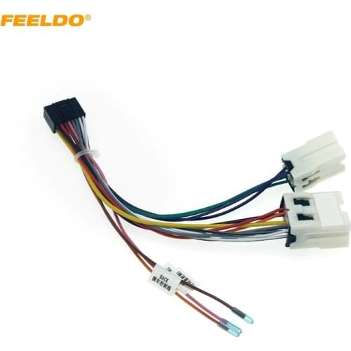 FEELDO Car 16Pin Wiring Harness Adapter For Nissan X-Trail T30(03-07/Maxima(00-04)/Murano(04-09) Aftermarket Stereo Install