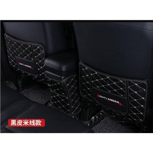 Car armrest box Back row anti kicking pad holster Artificial Leather for MITSUBISHI outlander 2018 2019 Accessories Car-styling