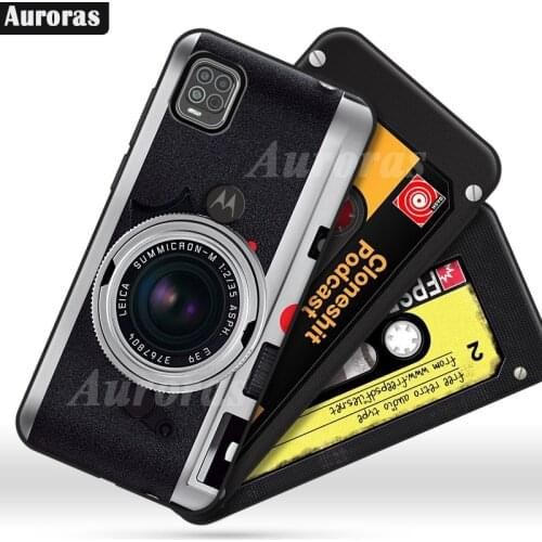 Auroras Case For Motorola G100 All Protection Retro Camera Gamepad Pattern Soft Cover For Moto G100 Case