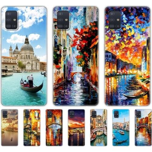 Case For samsung galaxy A31 A41 A51 A71 A01 A81 A91 A11 A30S A20S A21S A50S M11 M21 M31 M30S M40S Italy night venice landscape
