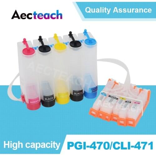Aecteach Printer Ciss Ink System For Canon PGI 470 CLI 471 PIXMA MG5740 MG6840 MG7740 TS5040 TS6040 TS8040 Printer Cartridge