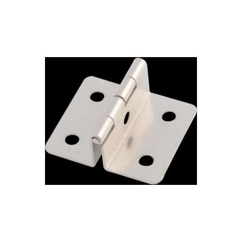 Four Folded Silver Iron Sheet 6 Hole Right Angle Hinges Suitable For Clamp 24mm Board Hinge